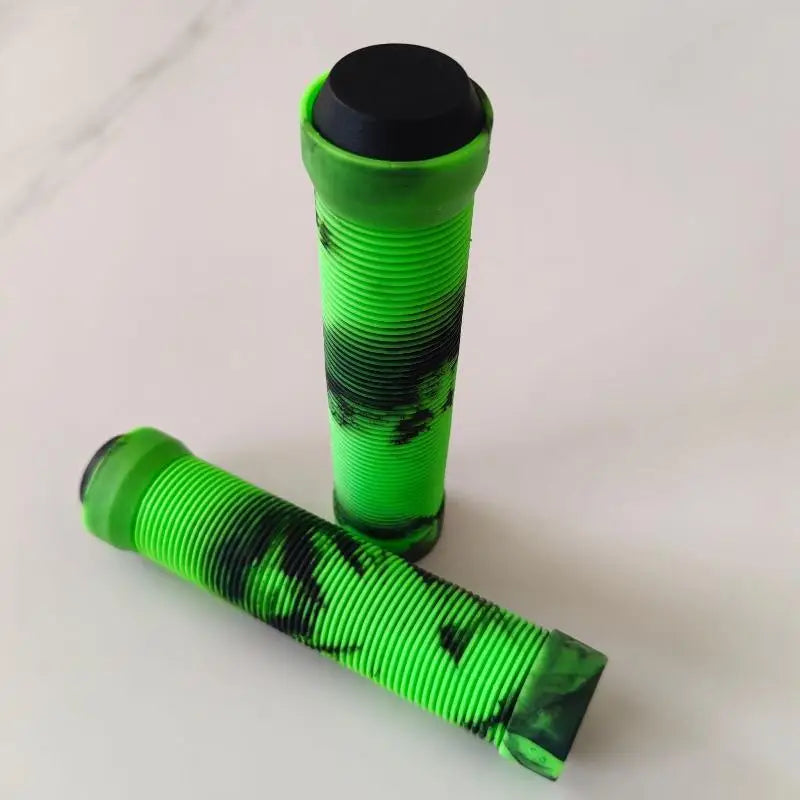 1Pair TPR Rubber Ergonomic Comfortable Mountain Bike Handlebar Grips Qme Green