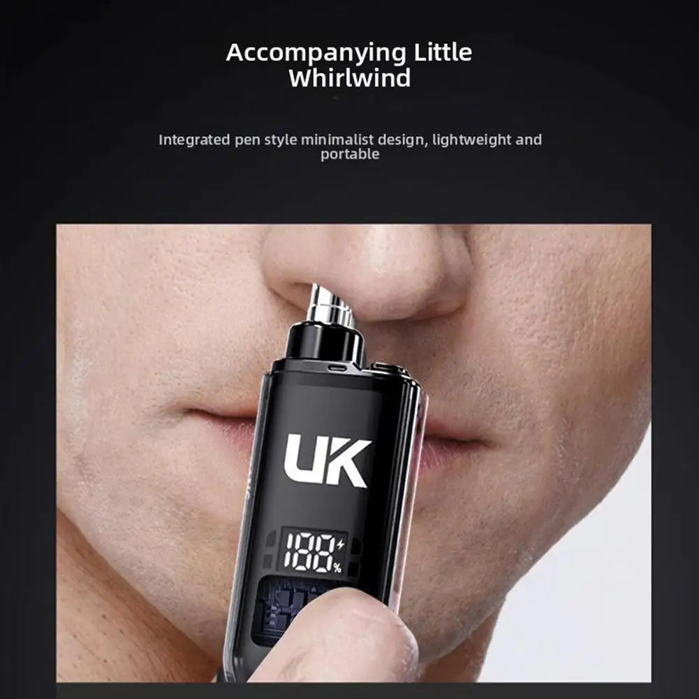 Digital Electric Nose Hair Trimmer Painless Shaving Mens Eyebrow Nose Trimmer USB Rechargeable Ear & Nose Hair Trimmer Machine Qme