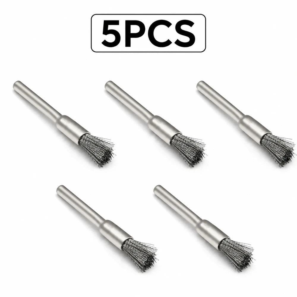 Mini Steel Wire Polishing Wheel 3/5Pcs Drill Rotary Cleaning Disc Metal Rust Remover Accessory For Household DIY Derusting Work Qme Type C - Pen 5pcs