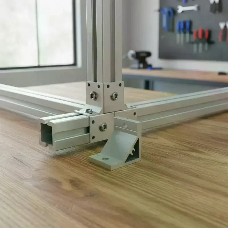 Cast Aluminum 90 Degree Angle Bracket for 20/30/40/45 Series Aluminum Profile Single-slot Connection Joint Industrial Fastener Qme