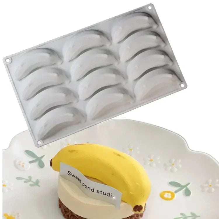 Silicone Cake Moulds Fruits Mousse Cake Molds Orange Apple Pear Mango Strawberry Pinecone Shape Mould Dessert Decorating Tools Qme Banana