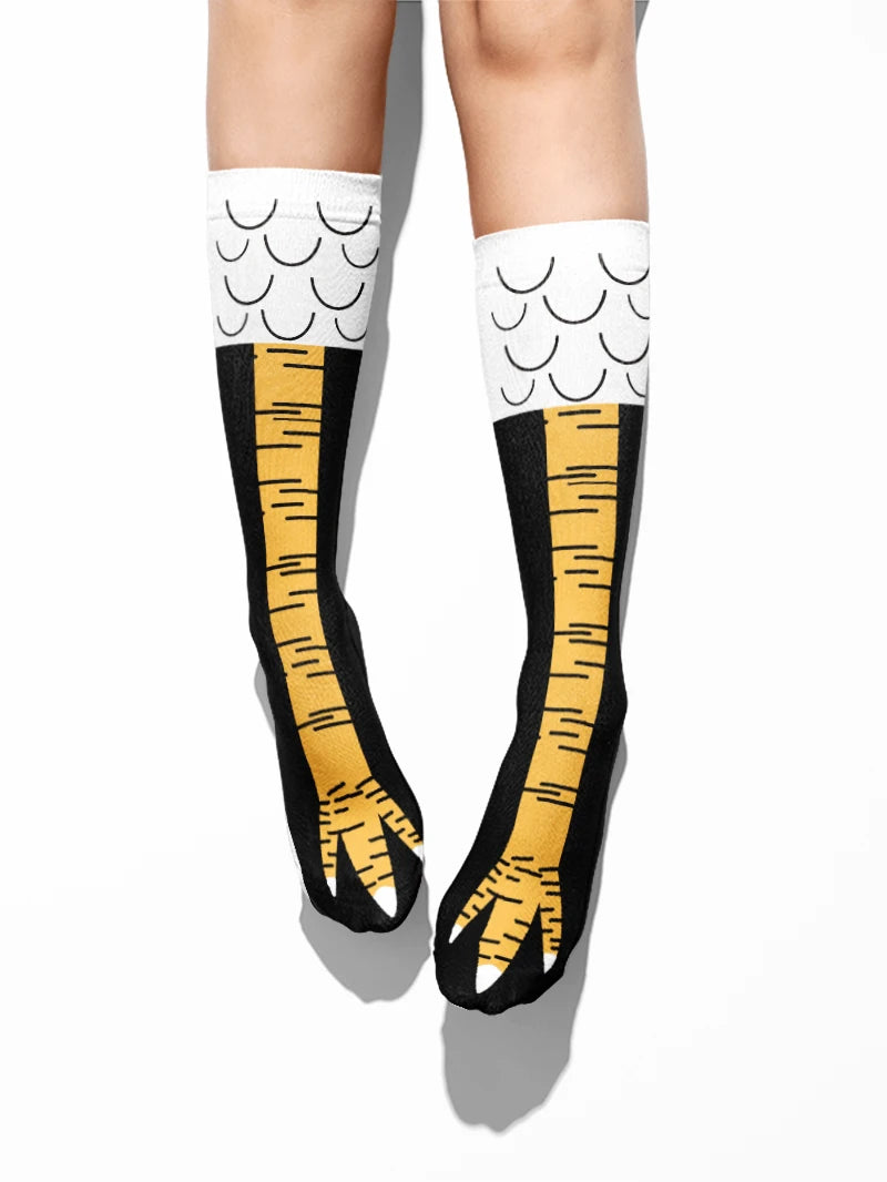 Men's Women's Creative Chicken Claw Socks Novelty Animal Toe Qme