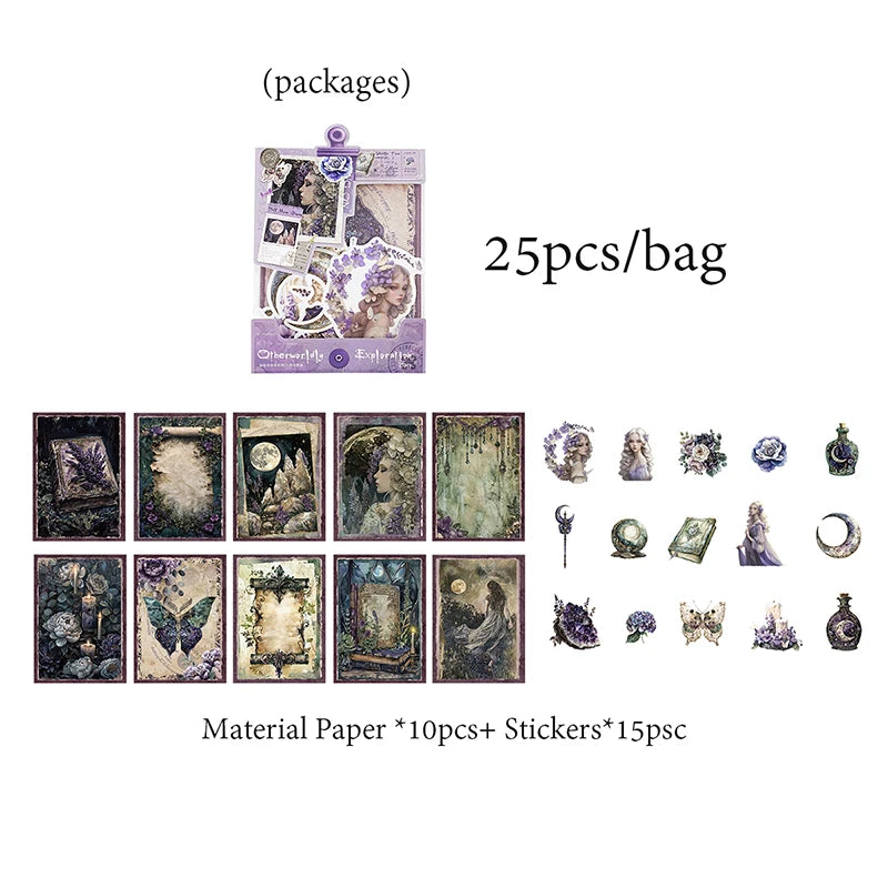 Retro Floral Animal & Figure Sticker Pack, Decor Stickers for Phone Case, Water Cup, Storage Box, Luggage & Photo Frame Qme E
