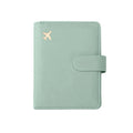Multifunctional Passport Storage Bag Wallet Multi-layer Card Leather Protective Cover Portable Document Passport Storage Clip Qme Light Green