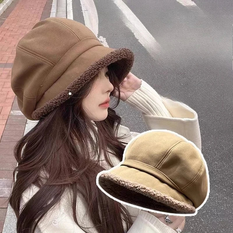 Winter Big Head Wrap Triple One Versatile Fleece Fisherman Hat Qme