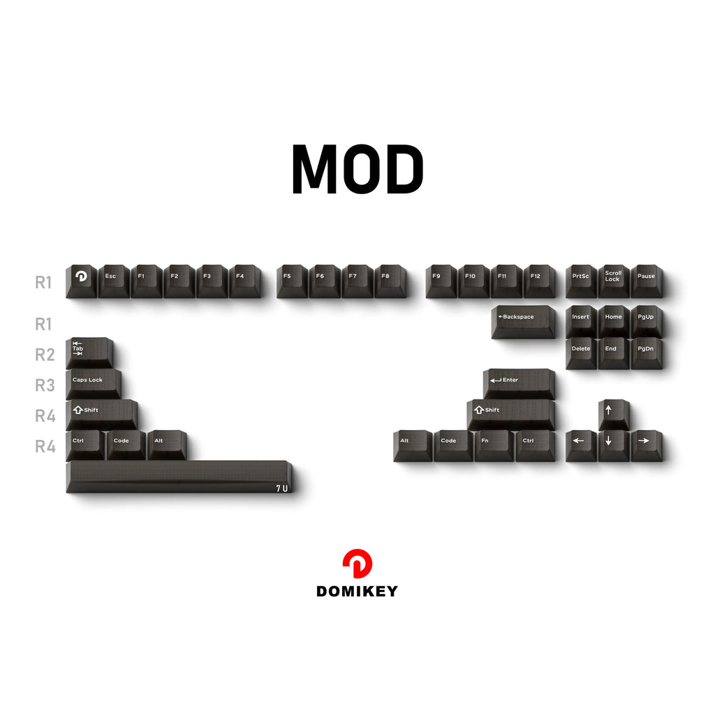 Domikey Obsidian Mechanical Keyboard WOB Cherry Profile ABS Keycaps Black White Triple Double Japanese Black Translucent Keycaps Qme MOD