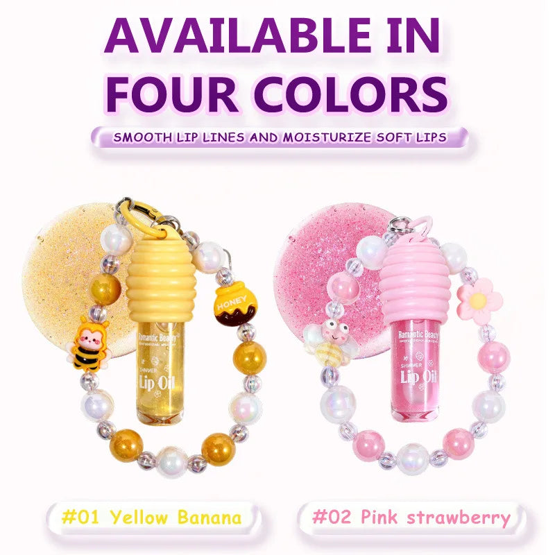 4-colors Cute Bracelet Lip Balm Long-last Moisturizing Oil Reducing Qme