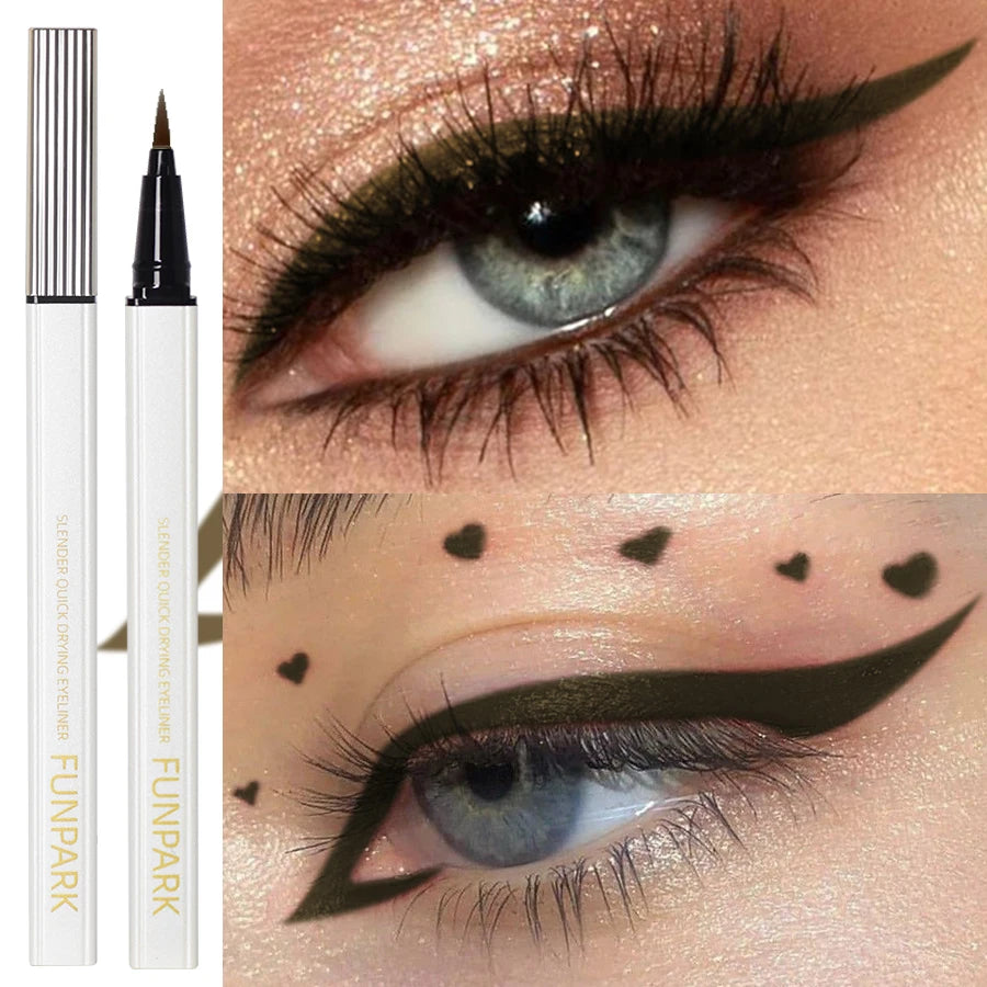 Women Brown Liquid Byeliner Long Lasting Waterproof Eye Liner Pencili Qme