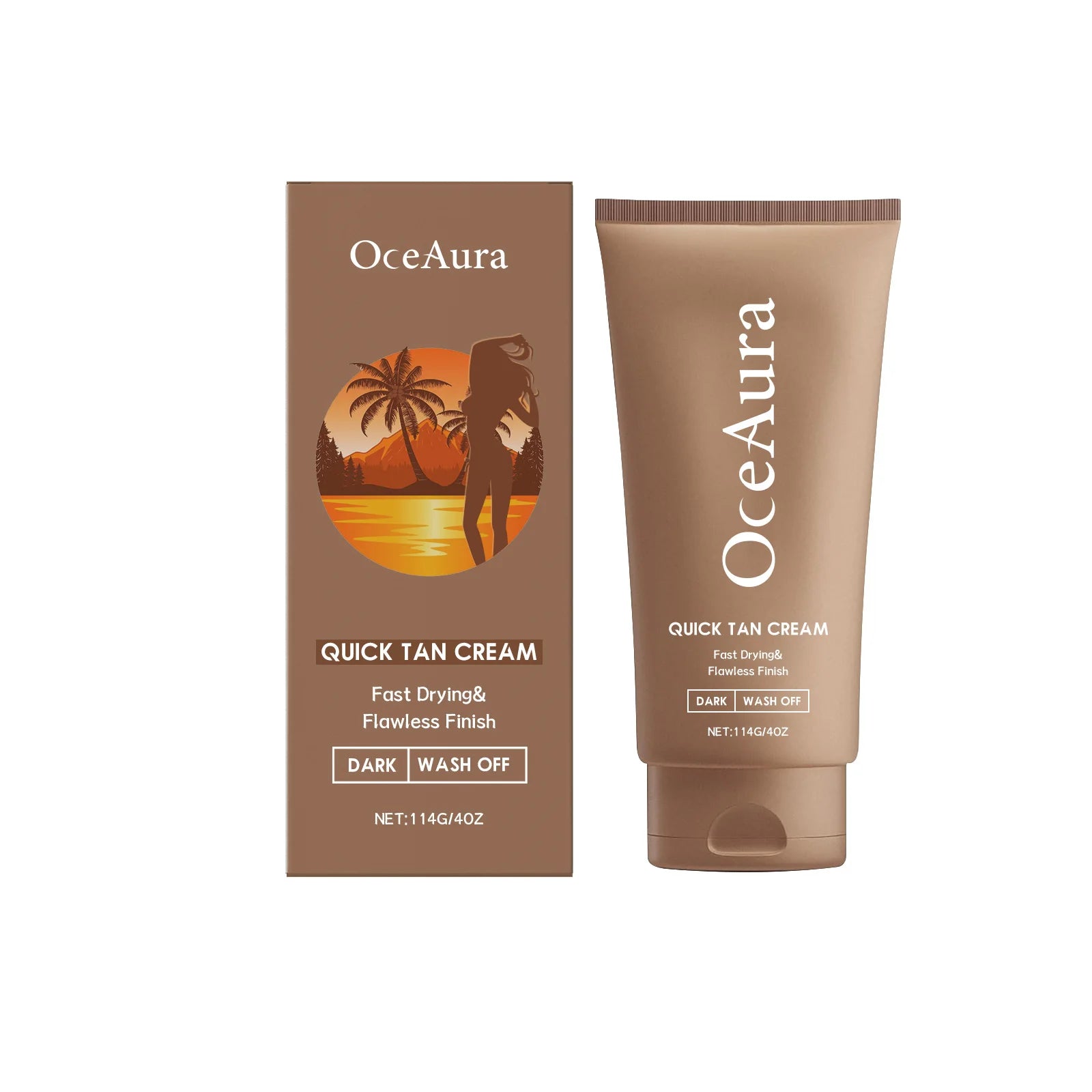 Body Self Tanning Cream Natural Bronzing Self Tanning Lotion with Moisturizing & Nourishing Oils Healthy Glow Sunless Tanner Qme 114g Boxed