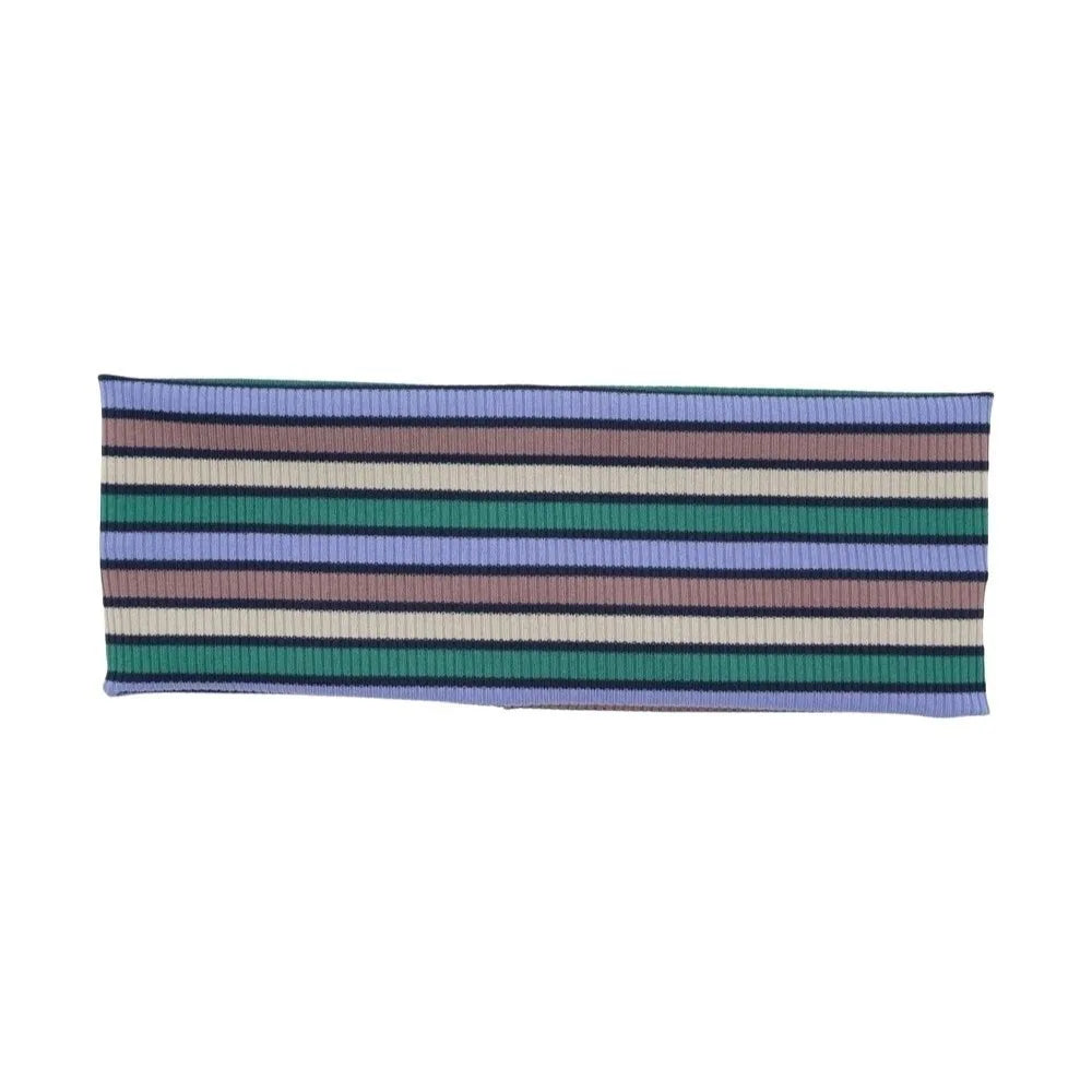 Sweet Elastic Striped Headband Wide Band Non Slip Sports Headwrap Soft Breathable Yoga Hairband Pilates Qme Purple