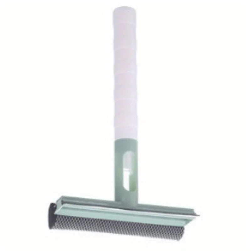 Car Glass Cleaner, 3 In 1 Multidirectional Rotation Spray Glass Wiper Window Squeegee, With Spray And Sponge Qme green