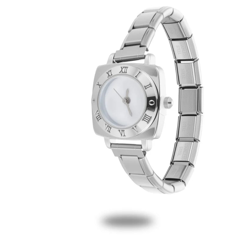 Wholesale High Quality Stainless Steel Watch Head Bracelet 9mm DIY Italian Charm Women Mens Round Square Watch 12 Zodiac Watches Qme Style 30