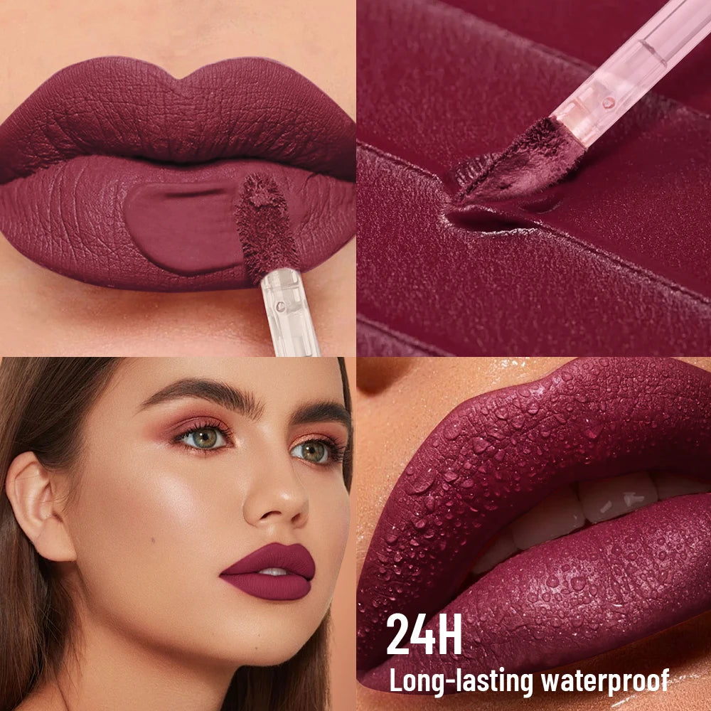 Matte Nude Lipstick Smooth Texture Long-lasting Water Resistance No Qme