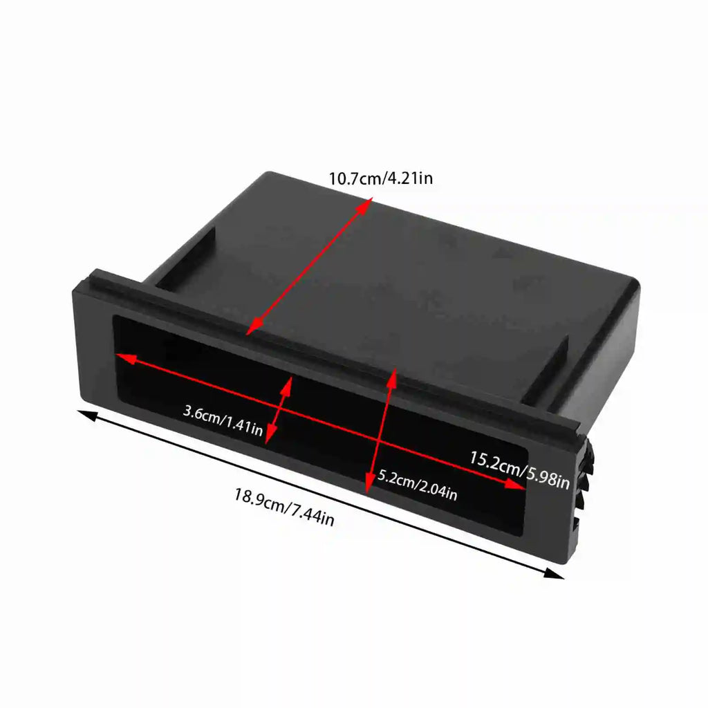 1Din Car Stereo Radio Storage Box Inner Organizer Fits for Radio Storage Box Stereo Radio Car Accessories Qme