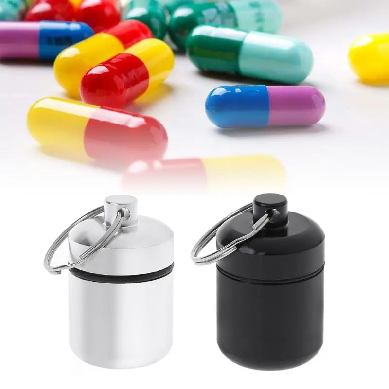 ESCAM Mini Portable Aluminium Alloy Pill Box Carrying Bottle Case Noise Canceling Hearing Protection Earbuds Earplugs Qme