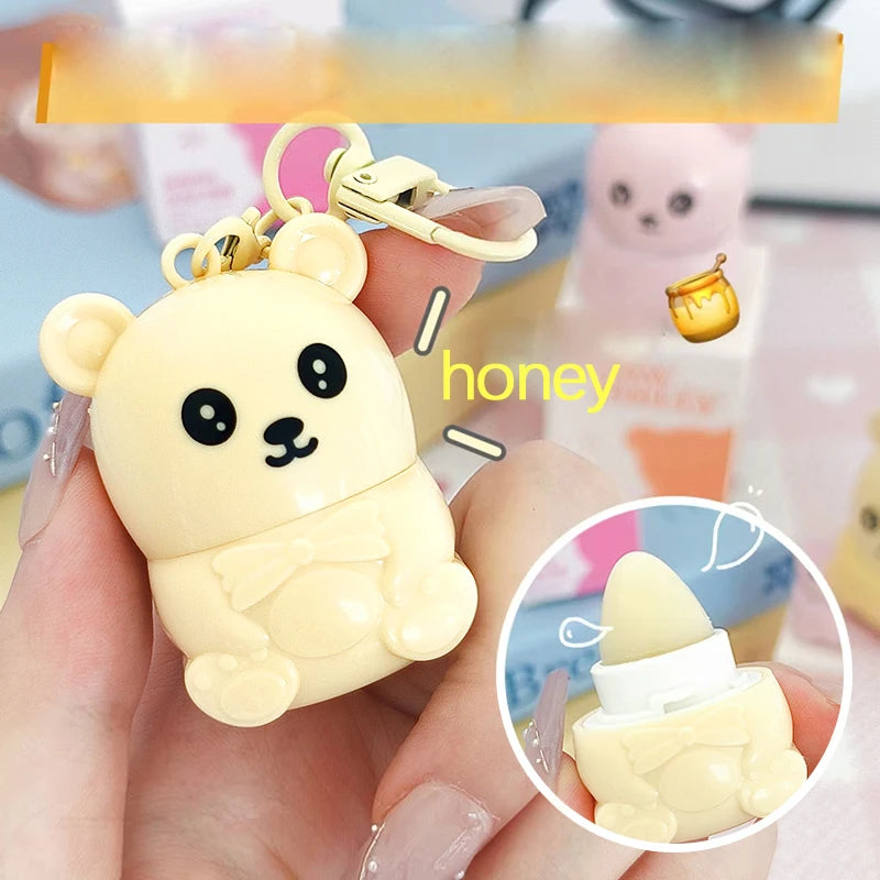 Cute Bear Fruit Lipstick Deep Moisturizing Care Lip Skin Prevent Dry Qme honey