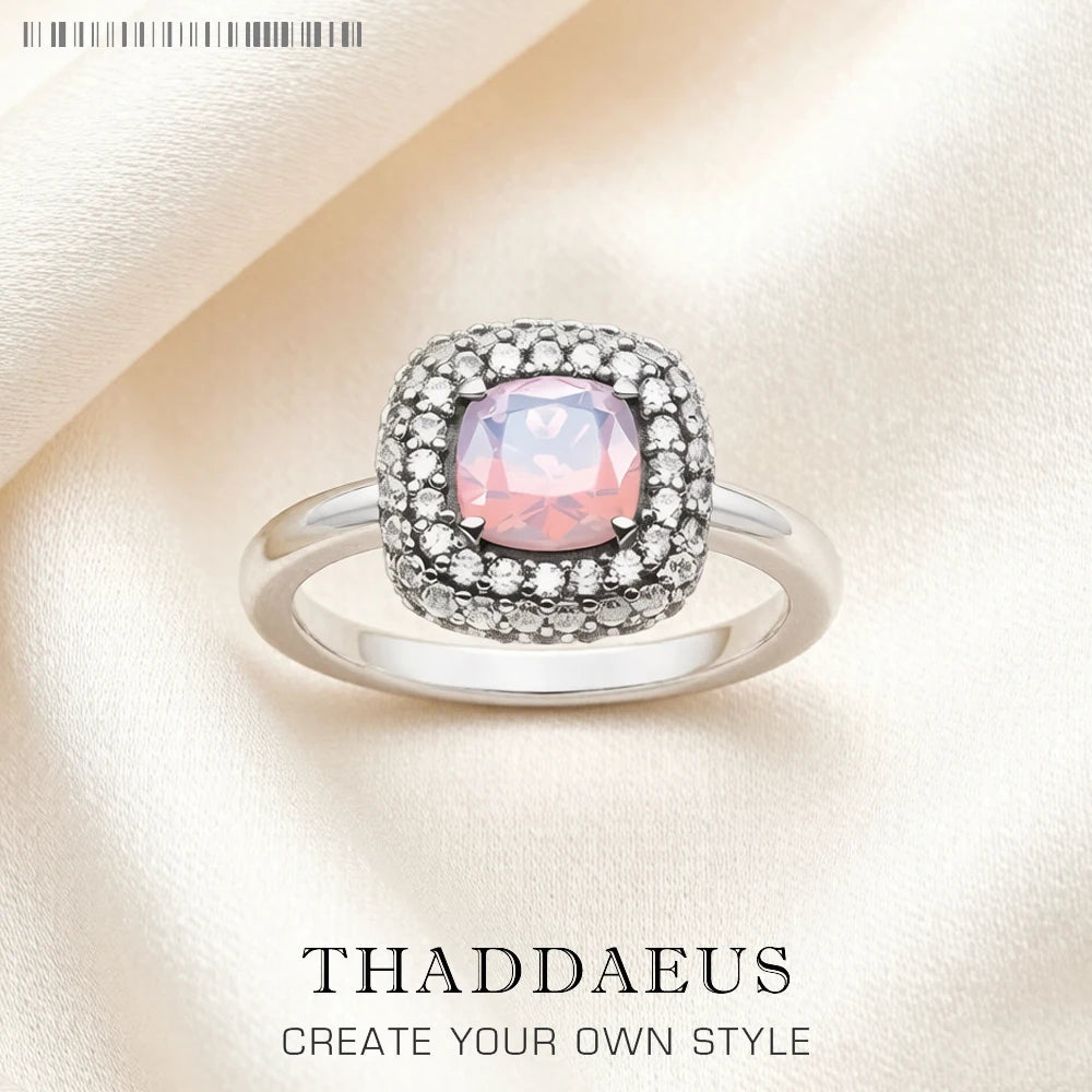 Ring Iridescent,Fine Jewerly For Women,2022 Spring Brand New Classic Vintage Gift In 925 Sterling Silver Qme 9