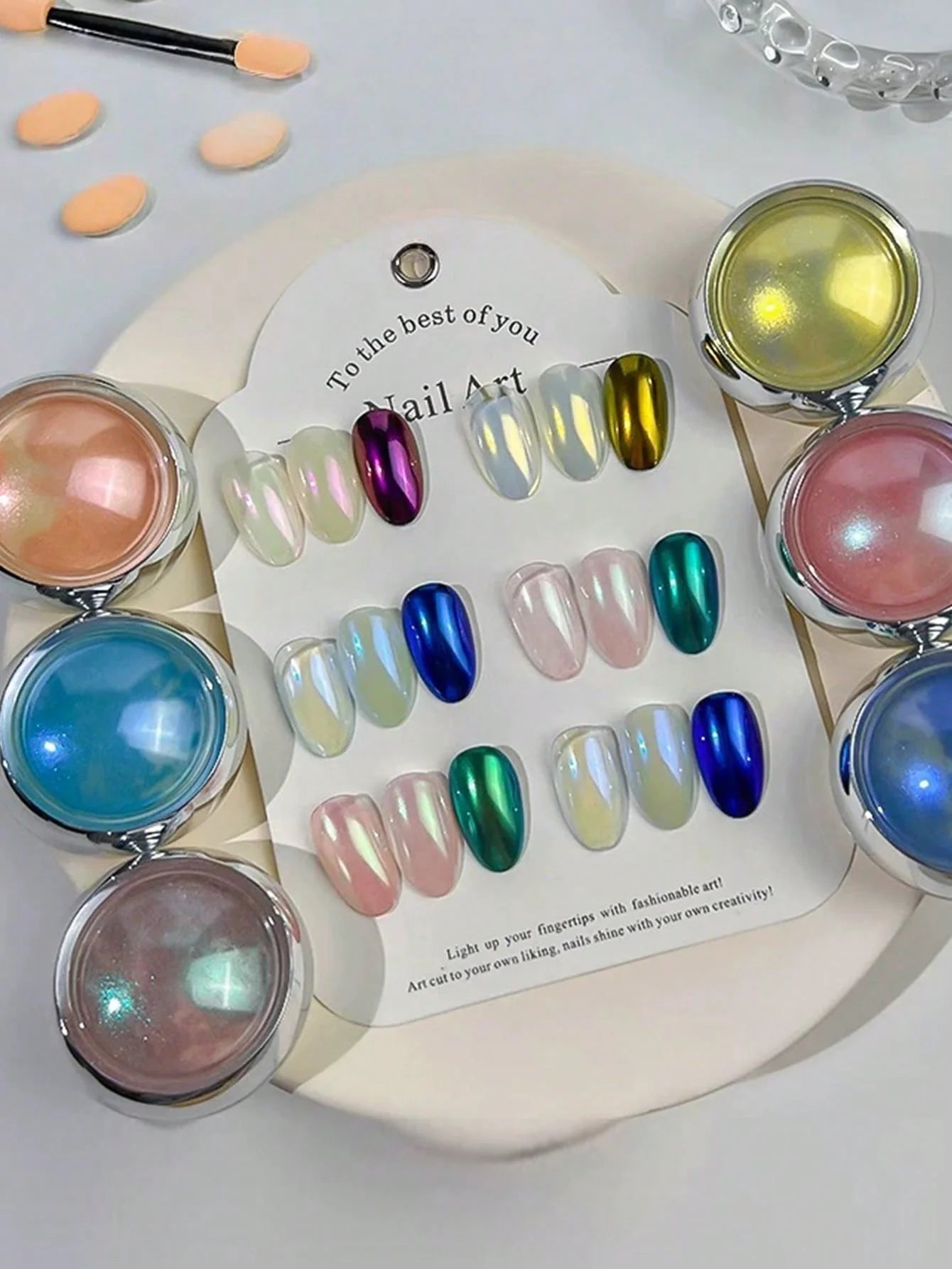 6 16 Colors Light Solid Gradual Change Powder Eye Shadow Plate Qme 02