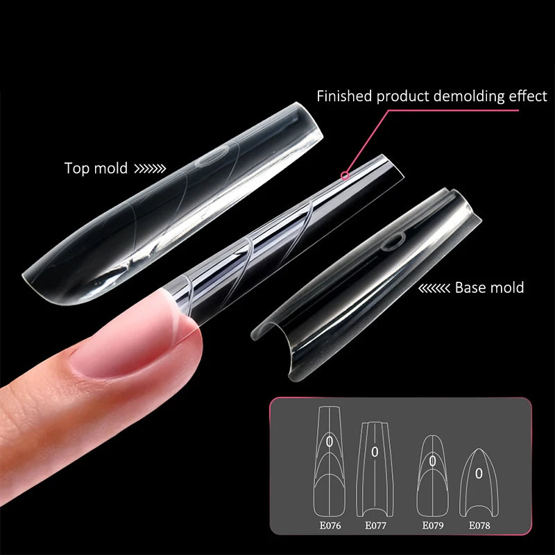 Sandwich Dual Nail Forms 14Size Quick Extensions-dual T-shaped Qme