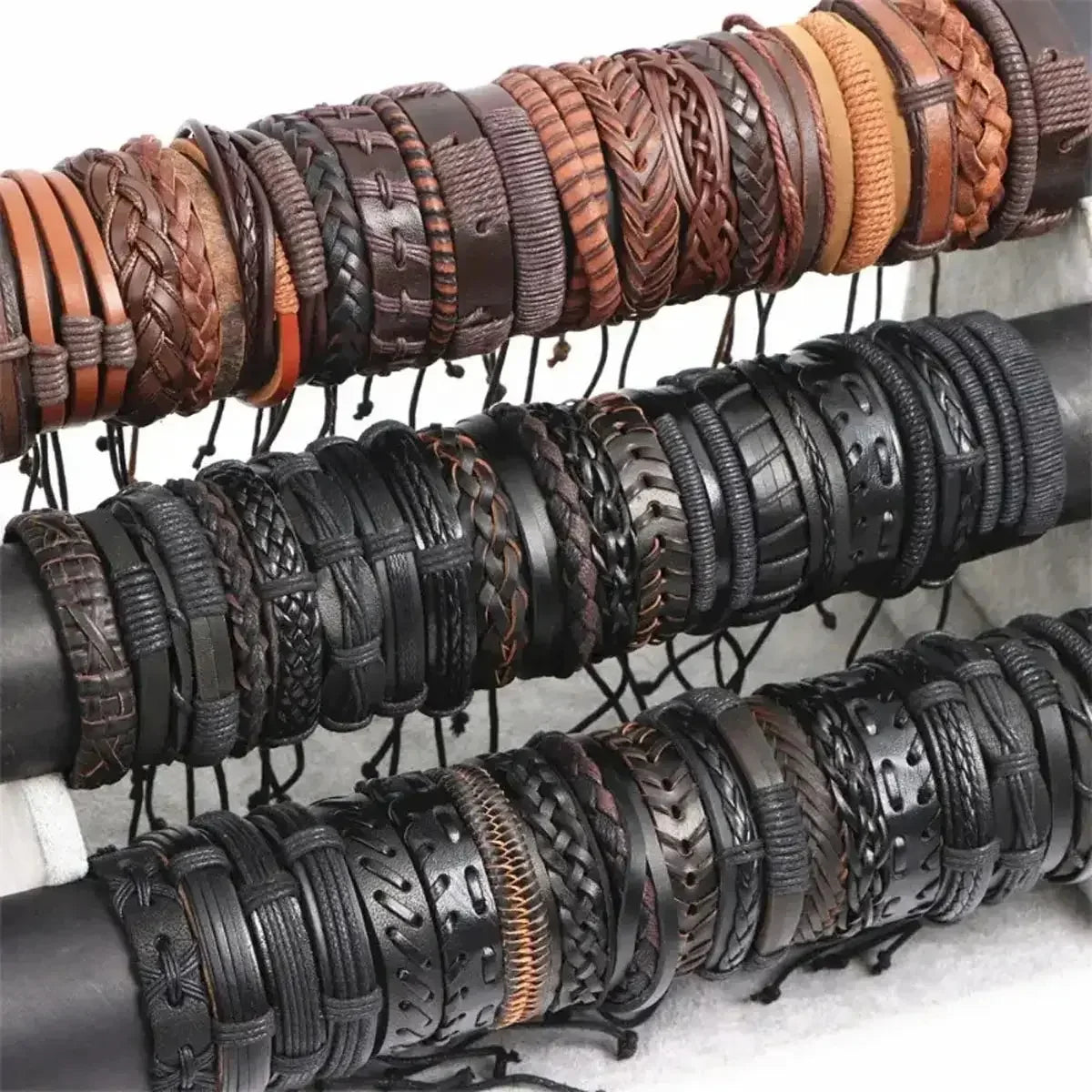 5PCS Random Style Men's Women's Webbing, Rope,Leather Bracelet Classical Festive Women Gift(Including But Not Limited to Pic) Qme