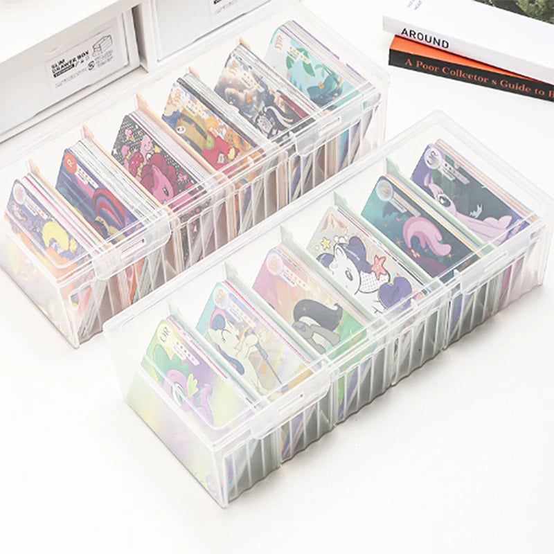 Desk Organizer Box Classification Stationery Transparent Plastic Qme