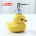 Cartoon Cute Small Yellow Duck Separate Bottle Ceramic Hand Sanitizer Dispenser Soap Lotion Split Bottle Bathroom Accessories Qme 270ml