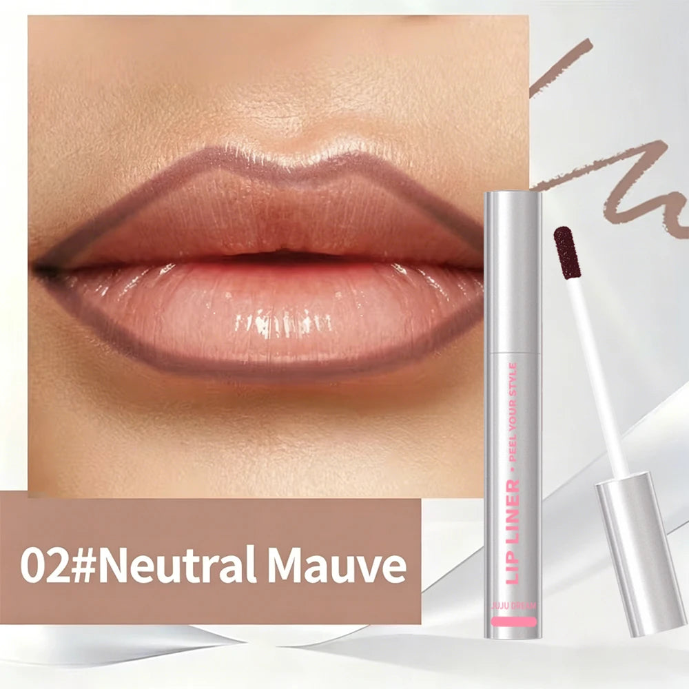 24 Hours Long Lasting Peel Off Lip Tint Waterproof Stain Tattoo Gloss Qme Nude Brown 2g