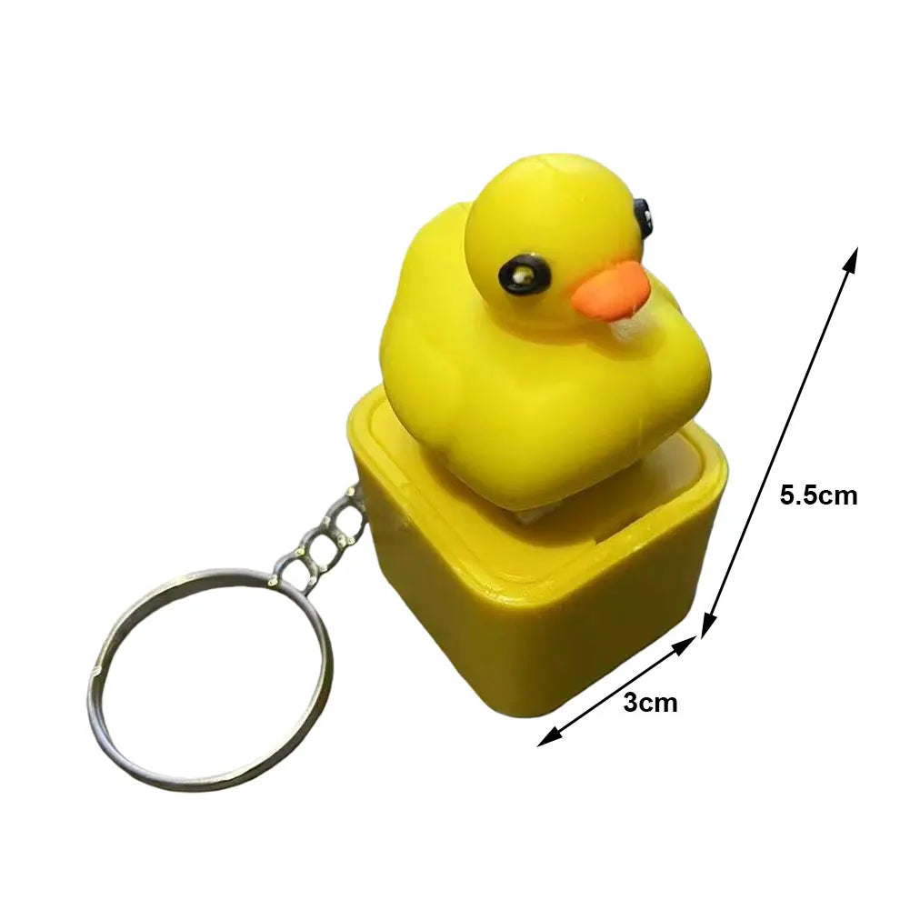 Duck Quacking Fidget Toy - Quacking Duck Keychain For Mini Quacking Duck Stress Reliever Plastic Frog Duck Keychain Qme