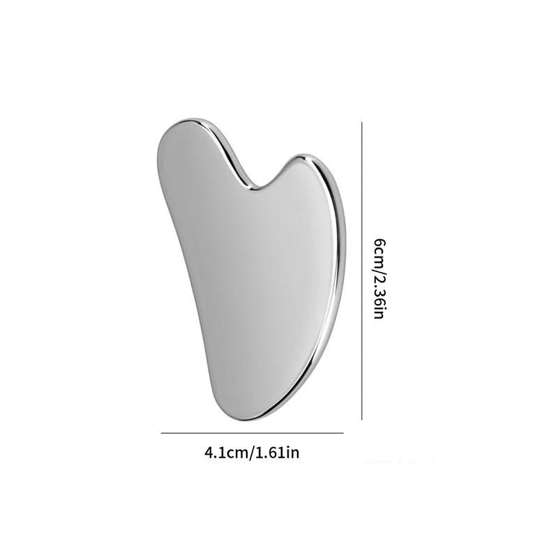 Stainless Steel Gua Sha Scraper Massager Face Neck Body Guasha Qme Silver China Mainland