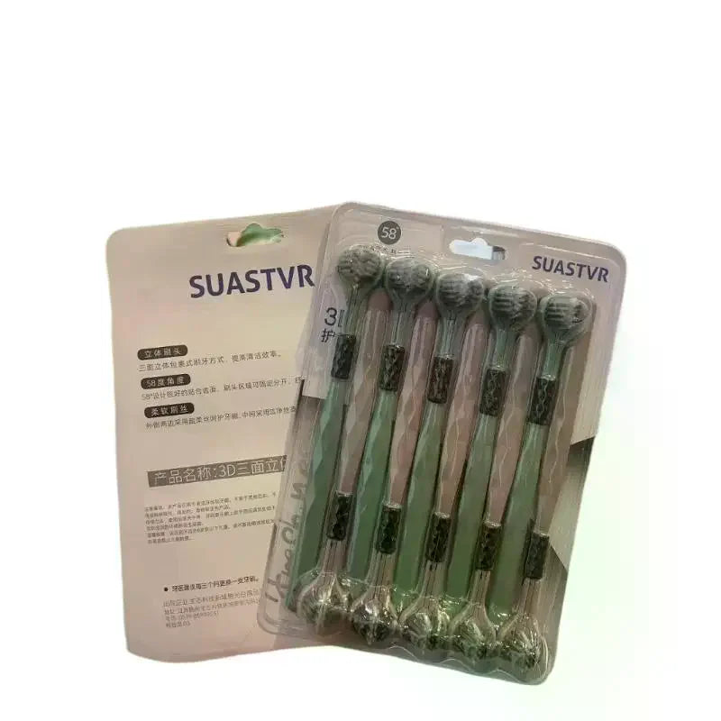 Three-sided Soft Bristle Toothbrush Ultra Fine Bristles Gentle Qme