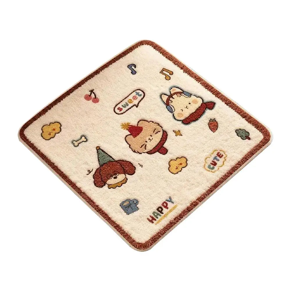 Comfortable Seat Cushion Imitation Cashmere Chair Pad Non Slip Dining Qme 08