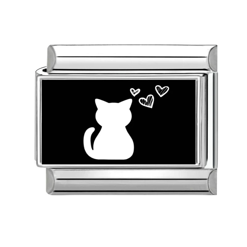 2026 Wholesale Cute LOVE Black Series Charm Bracelet Fit Stainless