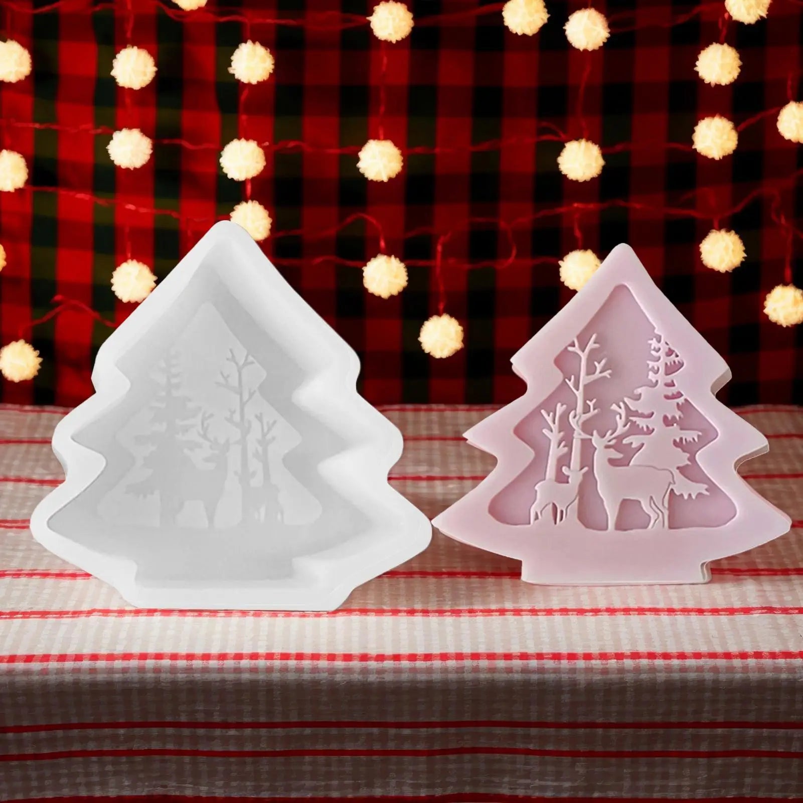 Christmas Silicone Molds Candles Non-stick Soft Mould Child Home Qme