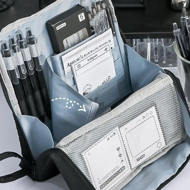 Student Stationery Bag Looking Large Capacity Pencil Case Simple Box Qme