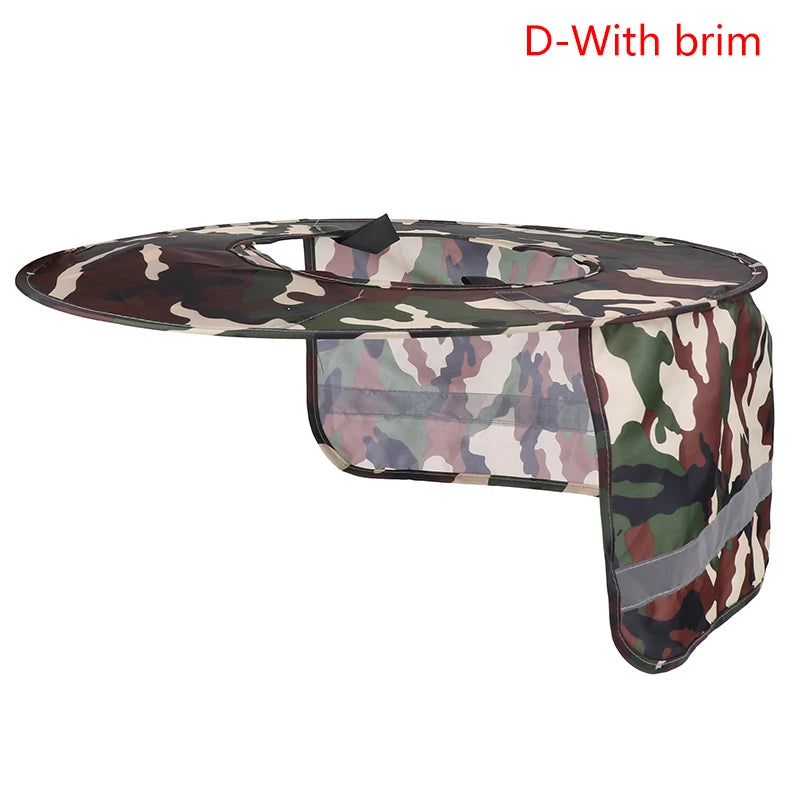 Summer Sun Shade Safety Hard Hat Neck Shield Helmets Reflective Brim Qme D
