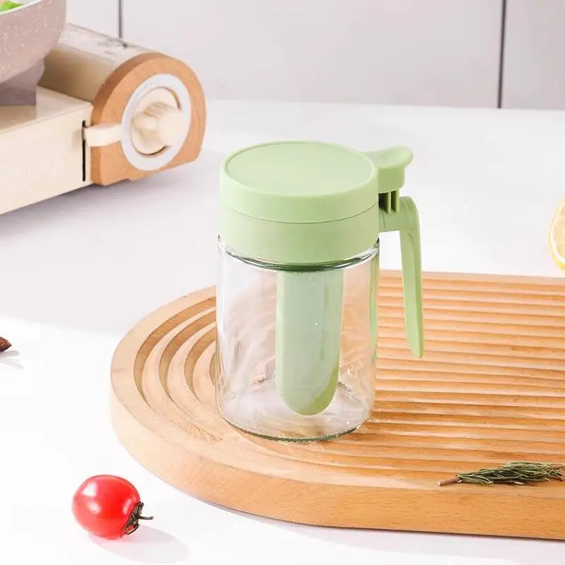 Food Grade Glass Spice Jar Airtight Lid Attached Spoon Perfect Qme A1