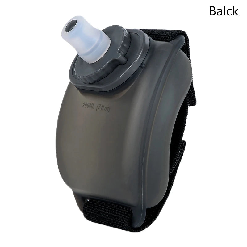 Mini Running Wrist Water Bottle Kettle Holder Storage Hydration Soft Qme Black