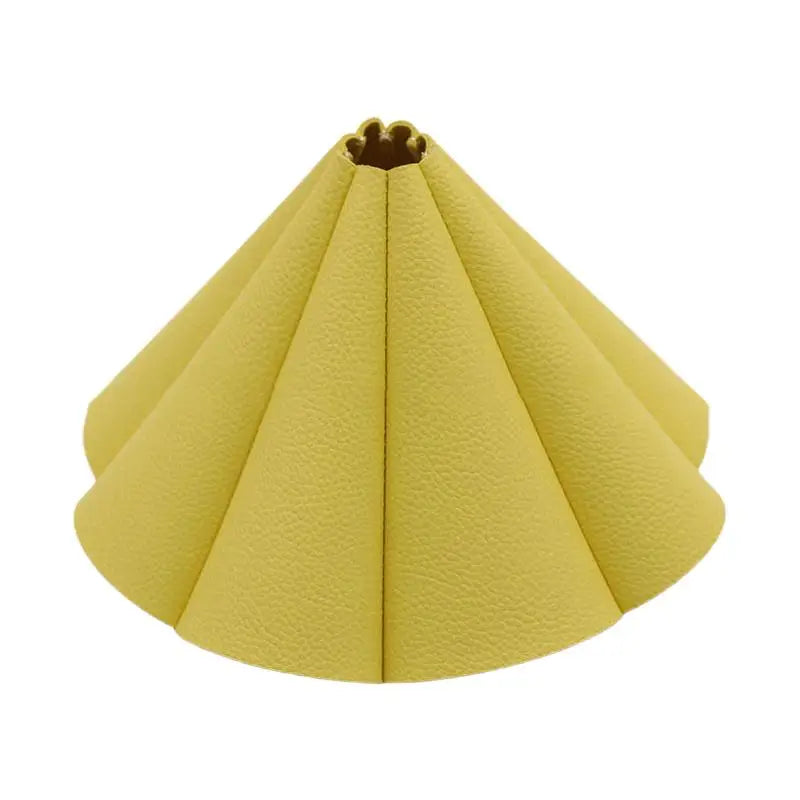 Leather Waterproof Lampshade LED Light Protective Cover Durable Hanging Garden Path Light Replacement PU Sleeve For Camping Qme Yellow