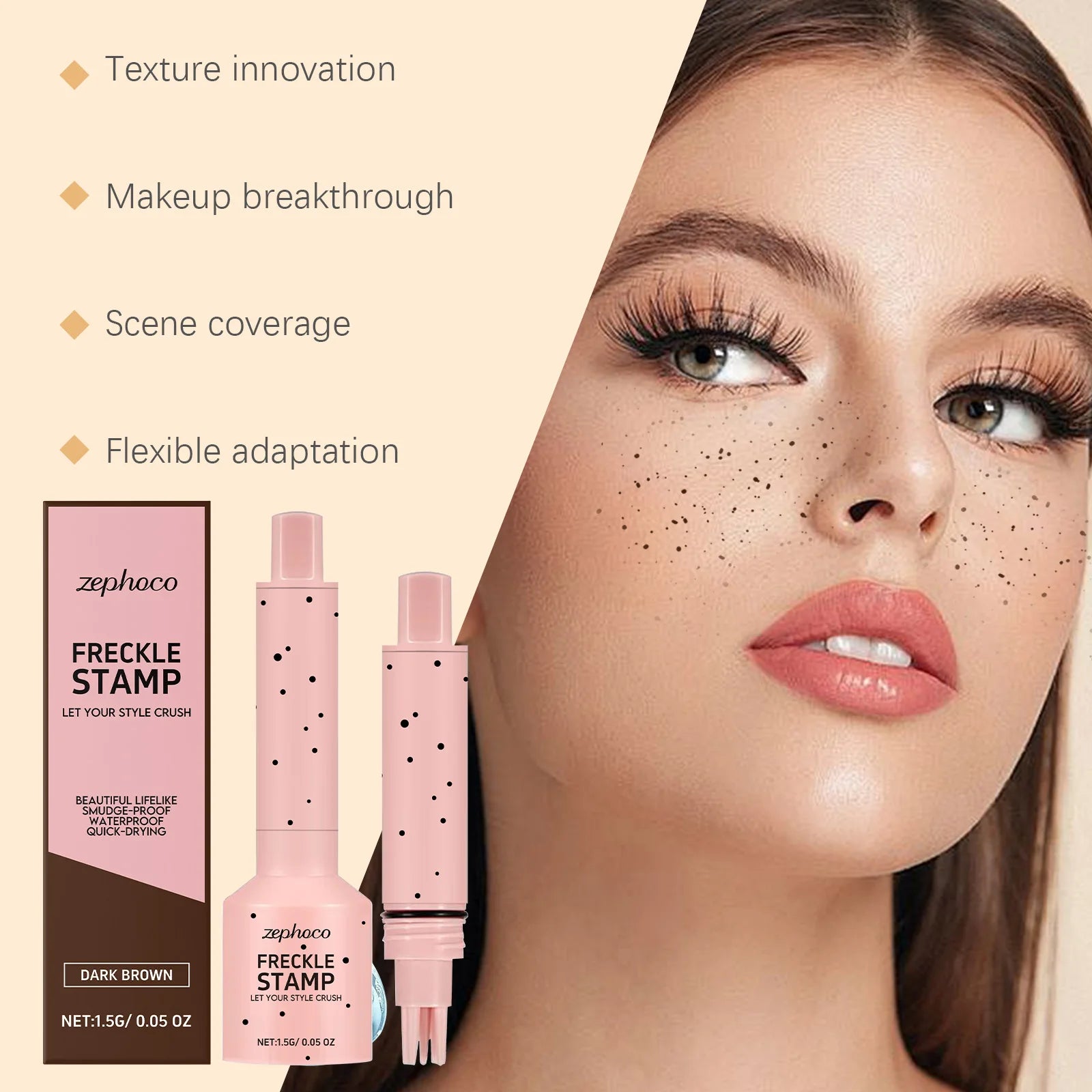Zephoco Freckle Stamp Quick Drying Waterproof Smudge Proof Natural Qme