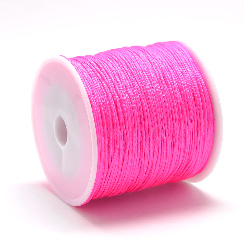 Pandahall 100m Roll Nylon Thread Braided Chinese Knotting Cord