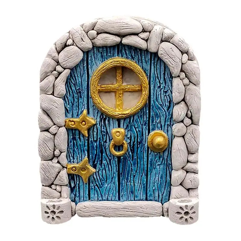 Mini Home Garden Doors Ornaments Elf Fairy Door Miniature House Decor Qme 12