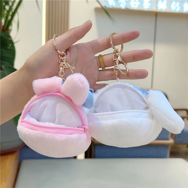 Cute Cinnamoroll Doll Pendant Coin Purse Mini Wallet Card Holder Qme