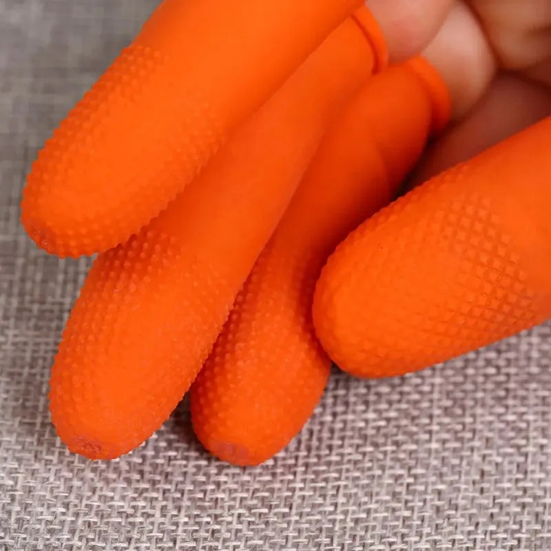 300PCS Disposable Protective Finger Cots Multi-Color Anti-Static Thickened Anti-Slip Dustproof Latex Finger Sleeves Qme