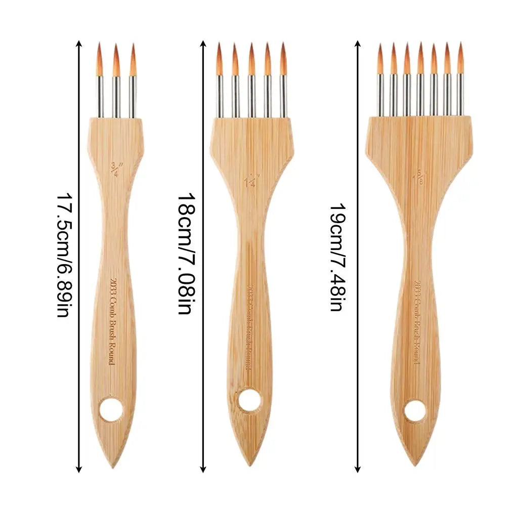 Acrylic Paint Brush Set 3 Piece Texture Nylon Wool Watercolor Paintbrush For Beginners Adults Craft Pottery Canvas Fabric Qme B China Mainland