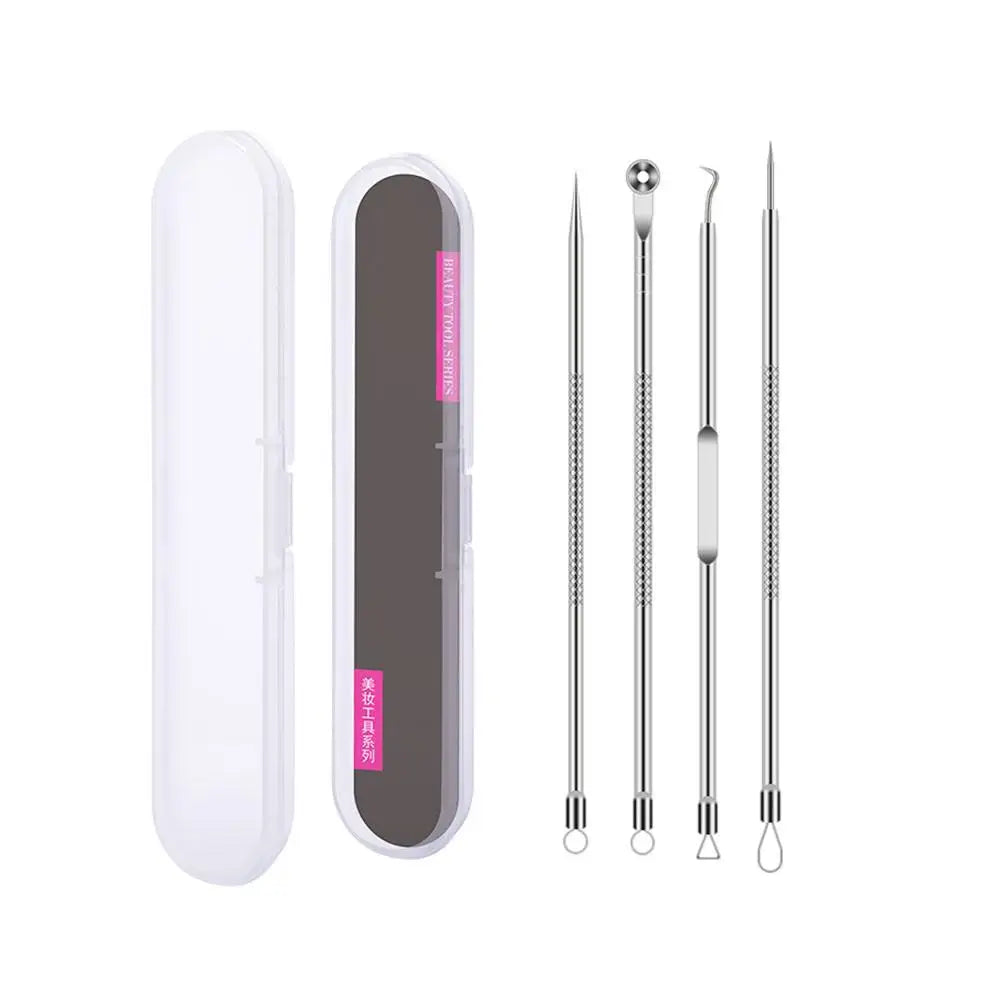 Blackhead Remover Tool Curved Tweezers Acne Needle Pimple Popper Qme A
