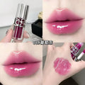 Clear Glass Gray Coffee Shine Lip Gloss Mirror Watery Moisturize Plumper Long Lasting Lip Tint Juicy Lip Oil Gloss Stain Makeup Qme 08