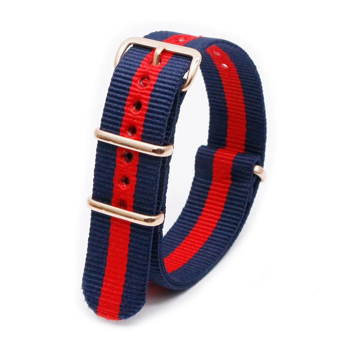 Luxury Nylon Watch Band Rose Gold Metal Buckle Durable Sweatproof Watch Strap 18/20/22/24MM Fashion Wristband For Men Women Qme