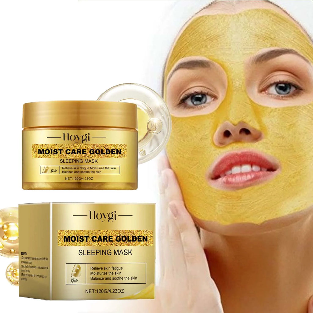 Gold Sleeping Masks Moisturizing Shrinkage Pore Lift Firm Fade Fine Lines Niacinamide Brightening Facial Skin Facial Masks Qme