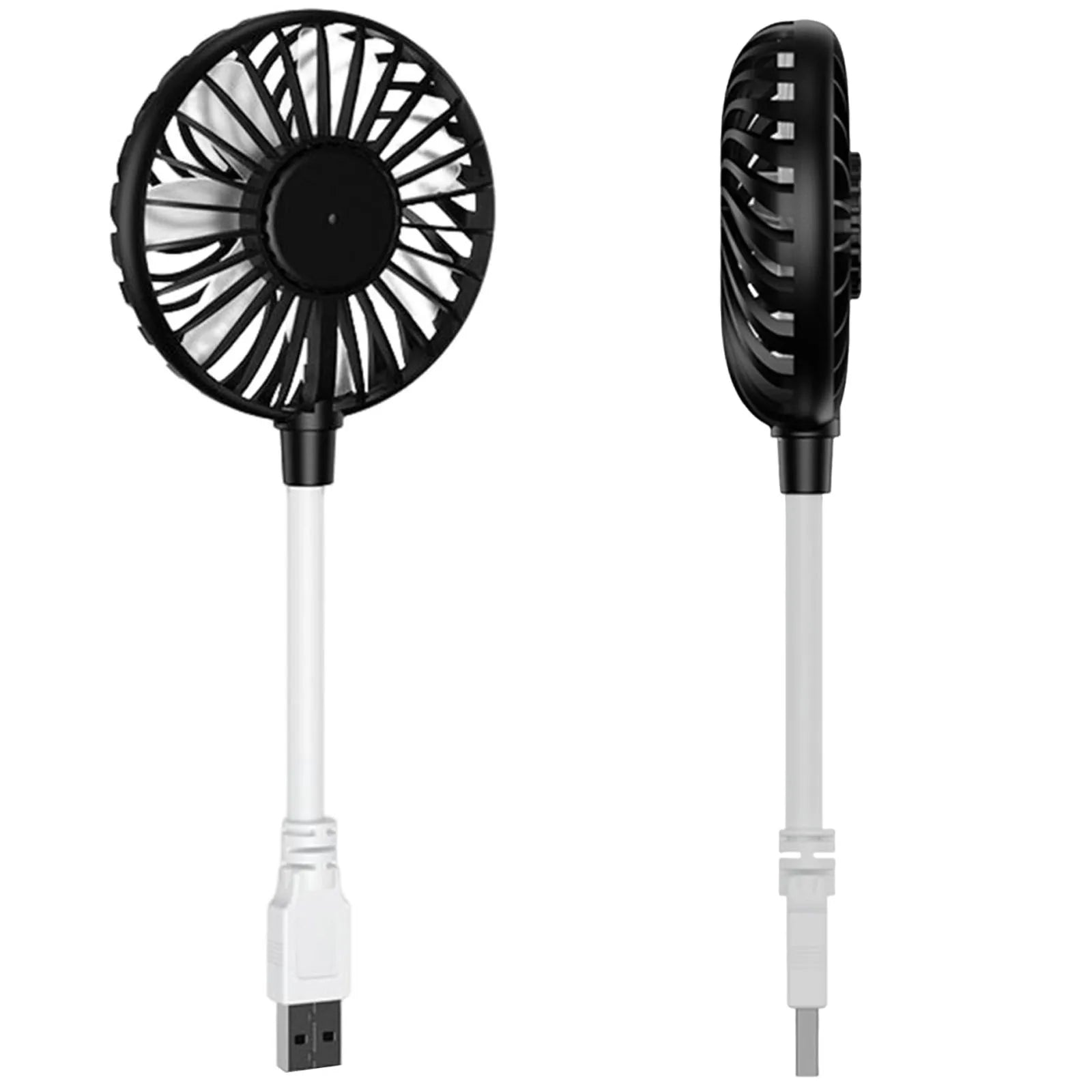 Mini USB Fan 360 Degree Adjustable Portable Fan for Power Bank Laptop PC for Home Office Car Outdoor Travel Summer Gifts Qme