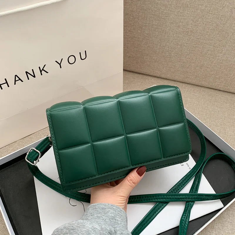 Large Square Women's Bag Premium Feel Popular Small Portable Qme green
